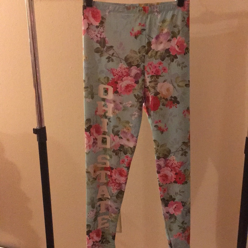 Floral Ohio state University Leggings